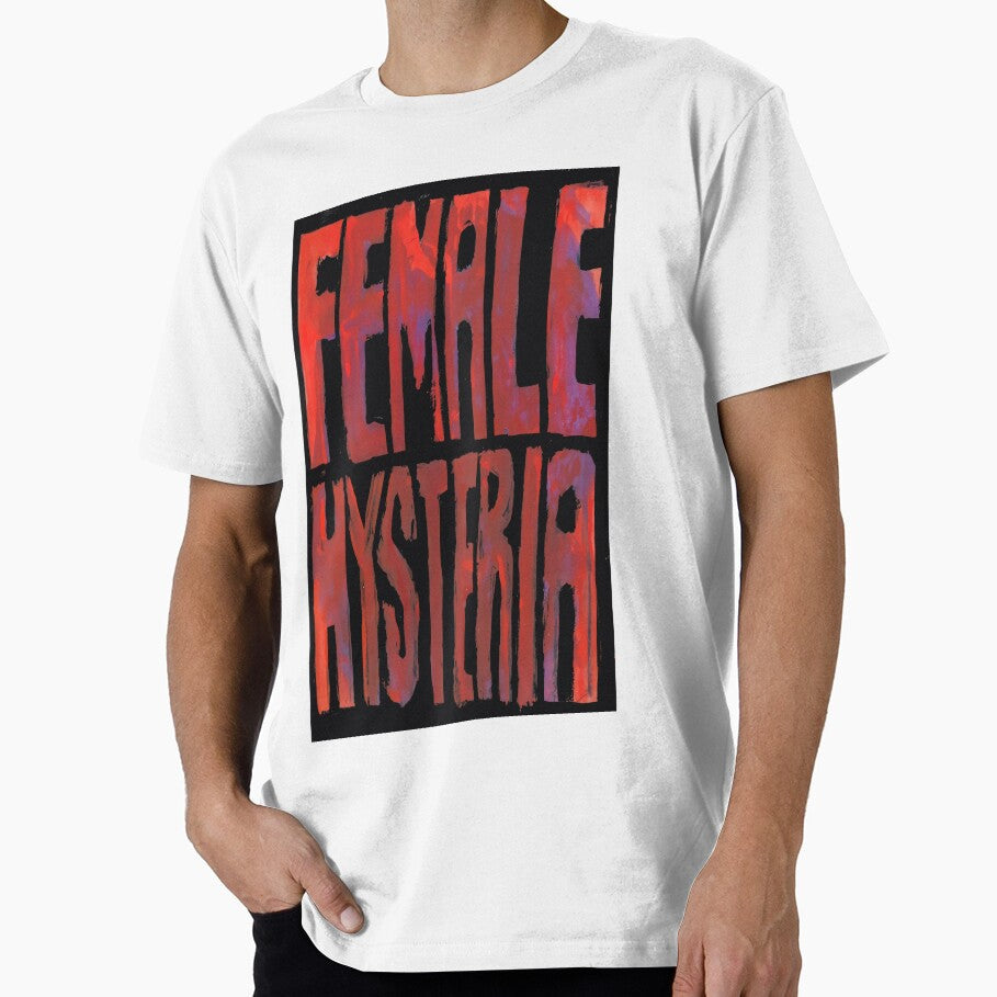 Female Hysteria Bold Distressed Typography Statement - Adult & Kids T-Shirts, Sweatshirts & Hoodies apparel design preview 1