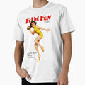 Pin Up Illustration Football Art Fans T-Shirt - Novelty Apparel Men Women - T-Shirt, Sweatshirt, Hoodie