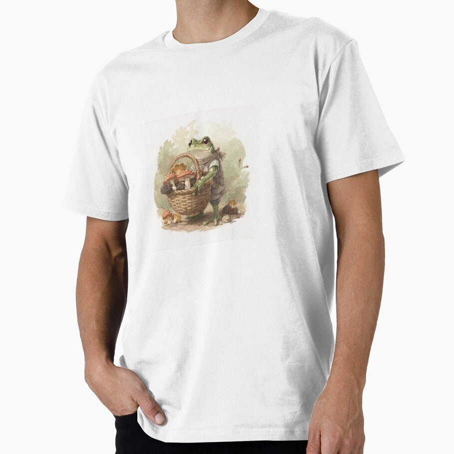 Frog Forager With an Overflowing Mushroom Basket by - Adult & Kids T-Shirts, Sweatshirts & Hoodies apparel design preview 1