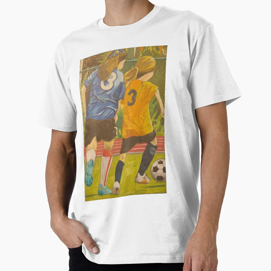 Soccer Battle Drawing T-Shirt - Fun Novelty Design Men Women - T-Shirt, Sweatshirt, Hoodie