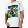 Cheering American Football Player T-Shirt - Fun Novelty Design for Adults - T-Shirt, Sweatshirt, Hoodie