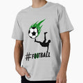 Football Green Flame Ball T-Shirt - Graphic Print Unisex - T-Shirt, Sweatshirt, Hoodie