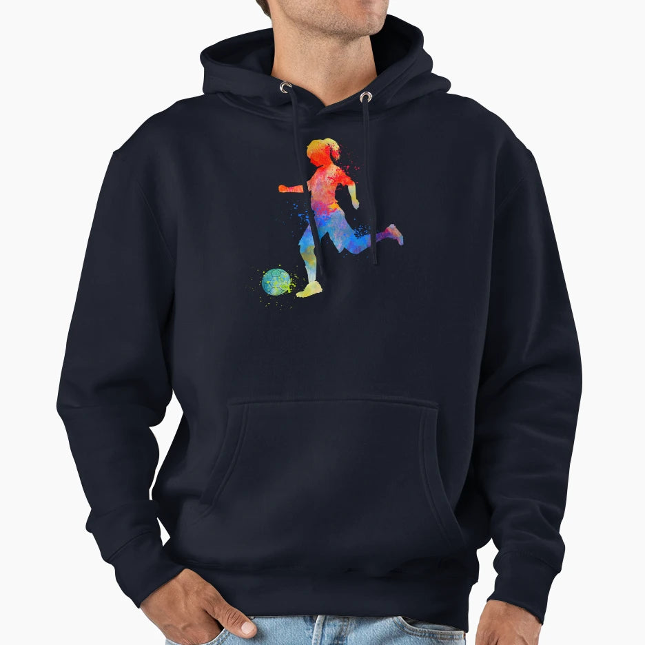 Soccer Watercolour Sports Soccer Gifts G73 Hoodie - Novelty Apparel Unisex - T-Shirt, Sweatshirt, Hoodie