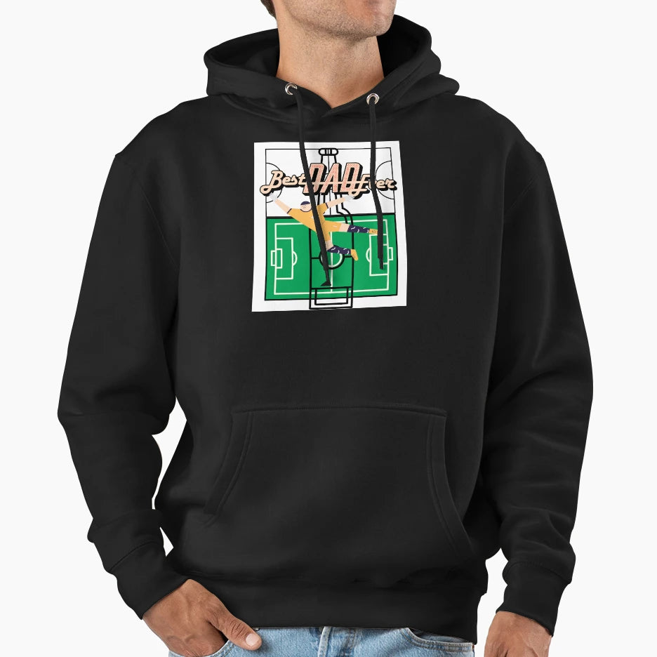 Best Dad Ever Funny Nice Gifts Soccer Hoodie - Minimalist Print Men Women - T-Shirt, Sweatshirt, Hoodie