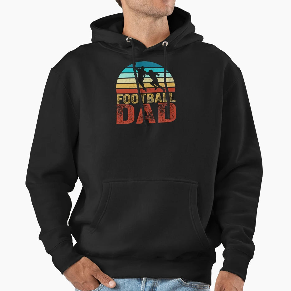 Football Dad Hoodie - Casual Everyday Wear for Adults - T-Shirt, Sweatshirt, Hoodie