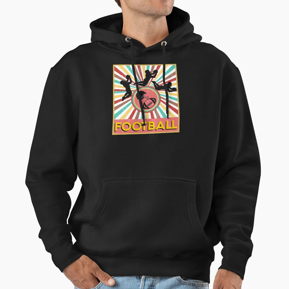 70S Football T-Shirt - Custom Art Print for Adults - T-Shirt, Sweatshirt, Hoodie