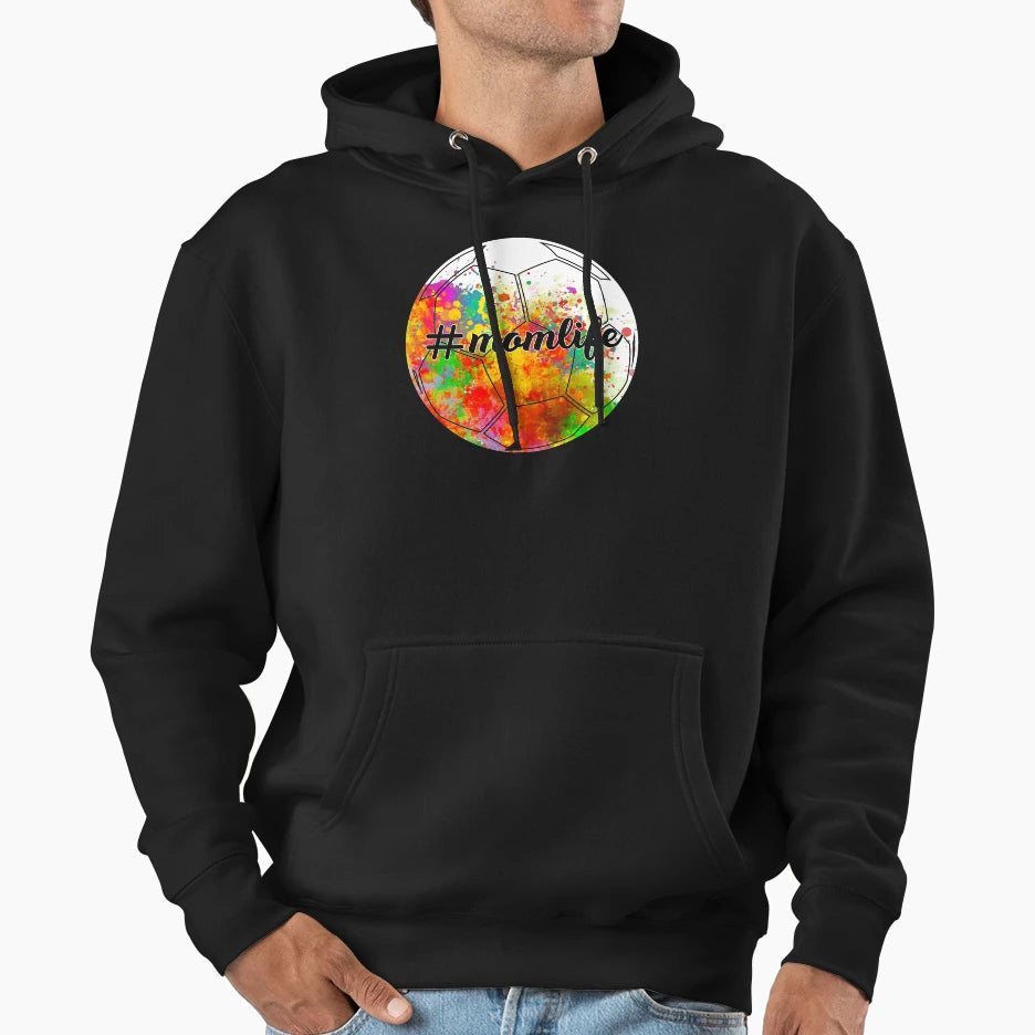 Momlife Soccer Colorful T-Shirt - Trendy Graphic for Adults - T-Shirt, Sweatshirt, Hoodie