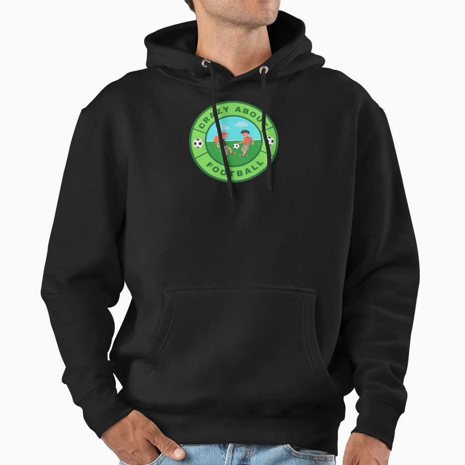 Crazy About Football Hoodie - Novelty Apparel for Adults - T-Shirt, Sweatshirt, Hoodie