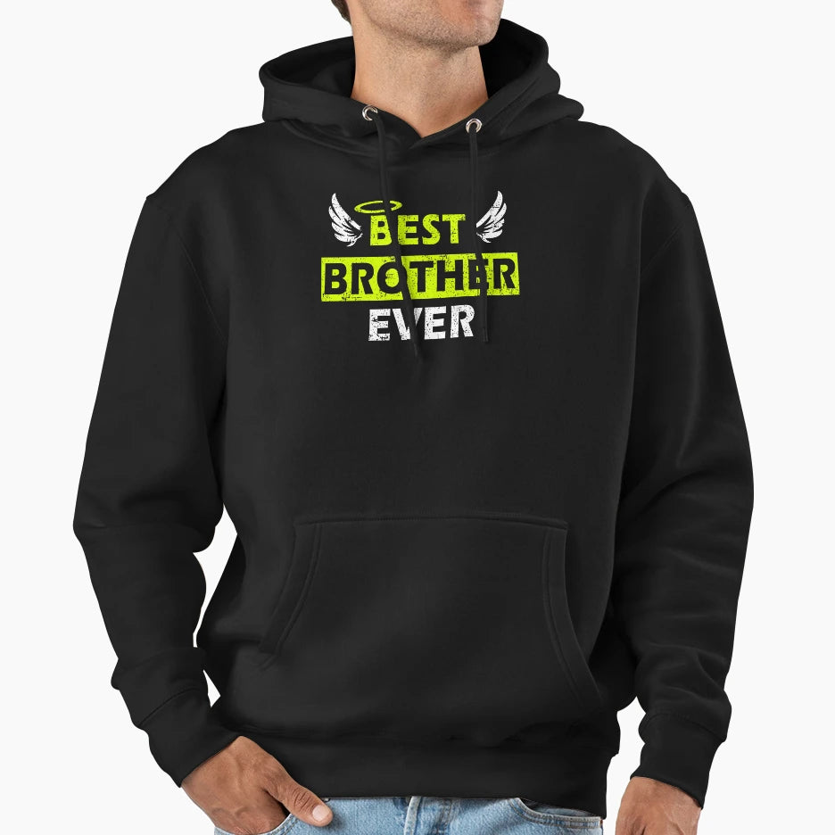 Best Brother Ever Gift Wings Hoodie - Graphic Print Unisex - T-Shirt, Sweatshirt, Hoodie