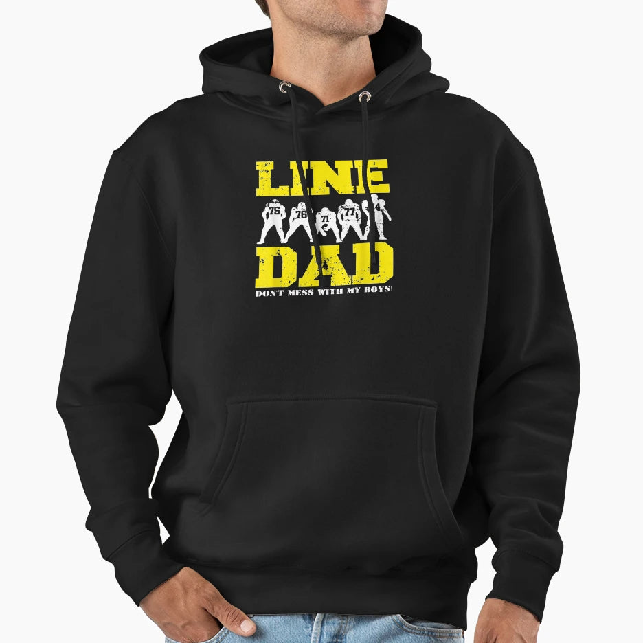 Offensive Lineman Line Dad Hoodie - Novelty Apparel for Adults - T-Shirt, Sweatshirt, Hoodie