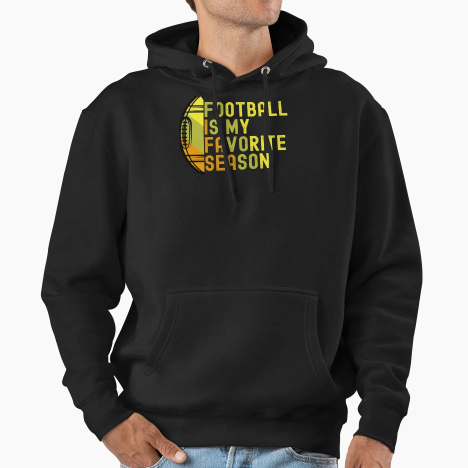Football Is My Favorite Season Hoodie - Minimalist Print Unisex - T-Shirt, Sweatshirt, Hoodie