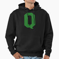 Alphabet Green Q Sports Letter Q Hoodie - Minimalist Print for Adults - T-Shirt, Sweatshirt, Hoodie