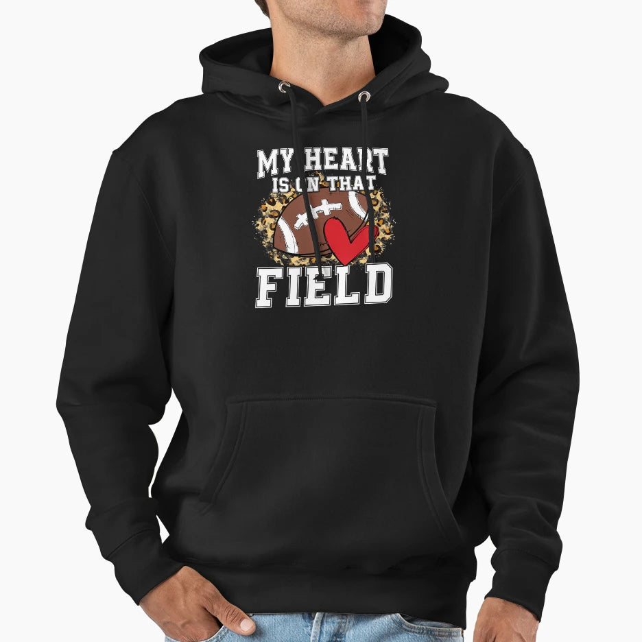 My Heart Is That Field Funny Baseball Hoodie - Unique Graphic Men Women - T-Shirt, Sweatshirt, Hoodie