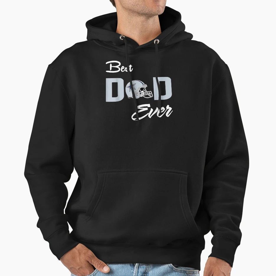 Best Dad Ever Football Love Father S Day Hoodie - Trendy Graphic Men Women - T-Shirt, Sweatshirt, Hoodie