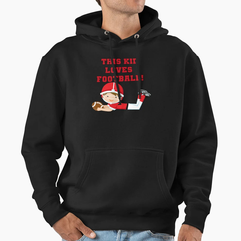 Football Player This Loves Football T-Shirt - Custom Art Print Unisex - T-Shirt, Sweatshirt, Hoodie