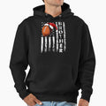 Football Brother American Flag Hoodie - Novelty Apparel Unisex - T-Shirt, Sweatshirt, Hoodie