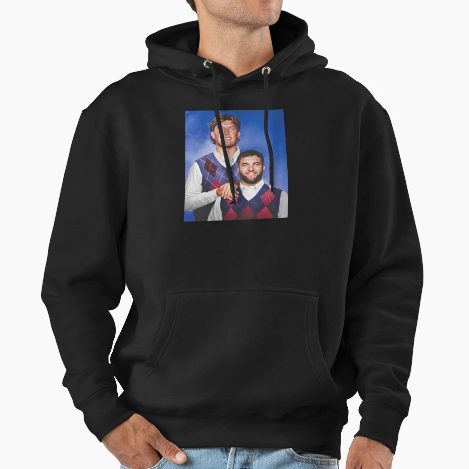 Football Jaxson Dart And Cam Skattebo Hoodie - Graphic Print for Adults - T-Shirt, Sweatshirt, Hoodie