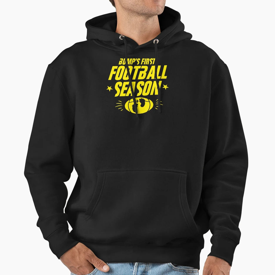 Bumps First Football Season Funny And Hoodie - Aesthetic Graphic Unisex - T-Shirt, Sweatshirt, Hoodie