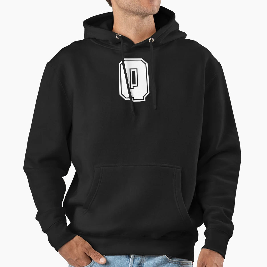 Letter Q Hoodie - Minimalist Print Men Women - T-Shirt, Sweatshirt, Hoodie