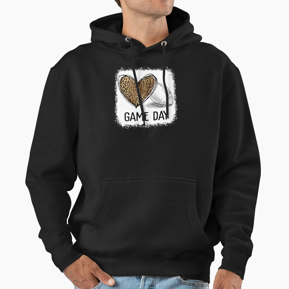 Game Day Football Sports Player Gamer Hoodie - Unique Graphic Men Women - T-Shirt, Sweatshirt, Hoodie