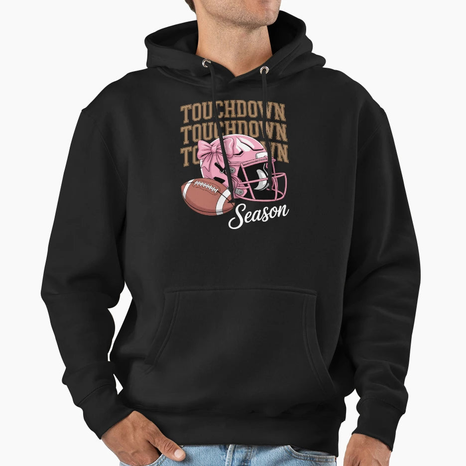 Football Support Thanksgiving Autumn Hoodie - Aesthetic Graphic for Adults - T-Shirt, Sweatshirt, Hoodie