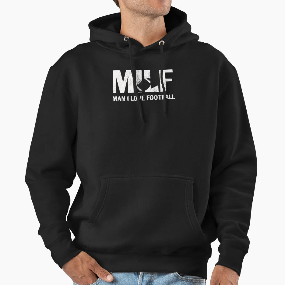 Milf Football I Love Football Gift Hoodie - Aesthetic Graphic Men Women - T-Shirt, Sweatshirt, Hoodie