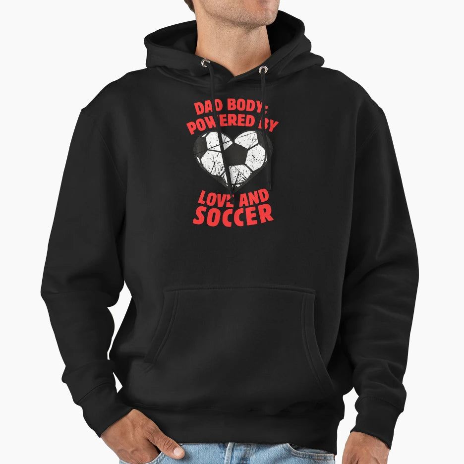 Dad Body Powered Hoodie - Trendy Graphic for Adults - T-Shirt, Sweatshirt, Hoodie