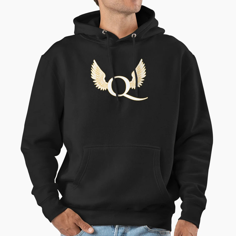 Q Angel Hoodie - Fun Novelty Design Unisex - T-Shirt, Sweatshirt, Hoodie