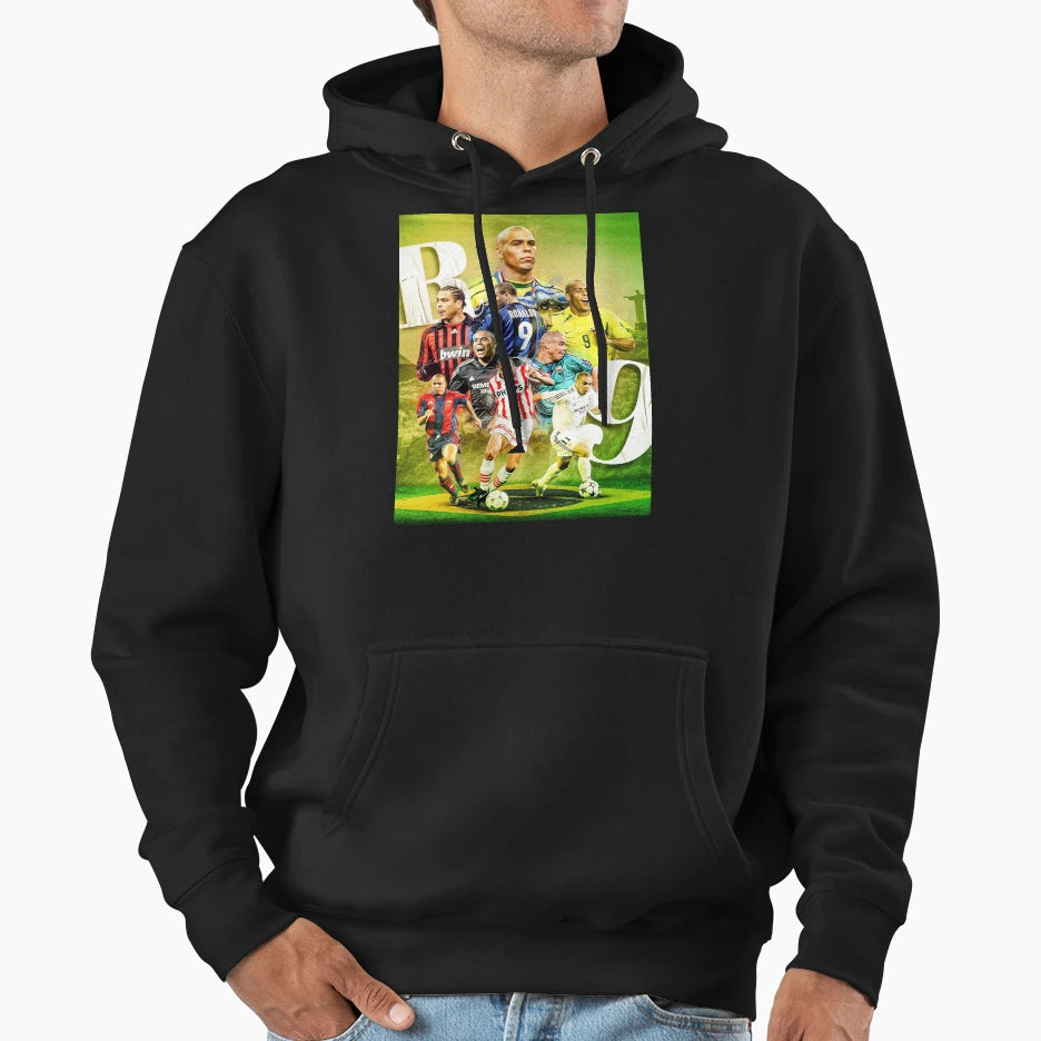 Wallpaper Ronaldo Nazario Brazil Hoodie - Minimalist Print for Adults - T-Shirt, Sweatshirt, Hoodie