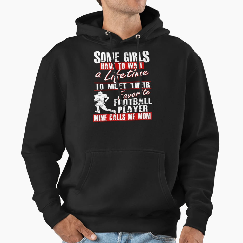 My Favorite Football Player Calls Me Mom Hoodie - Aesthetic Graphic Unisex - T-Shirt, Sweatshirt, Hoodie