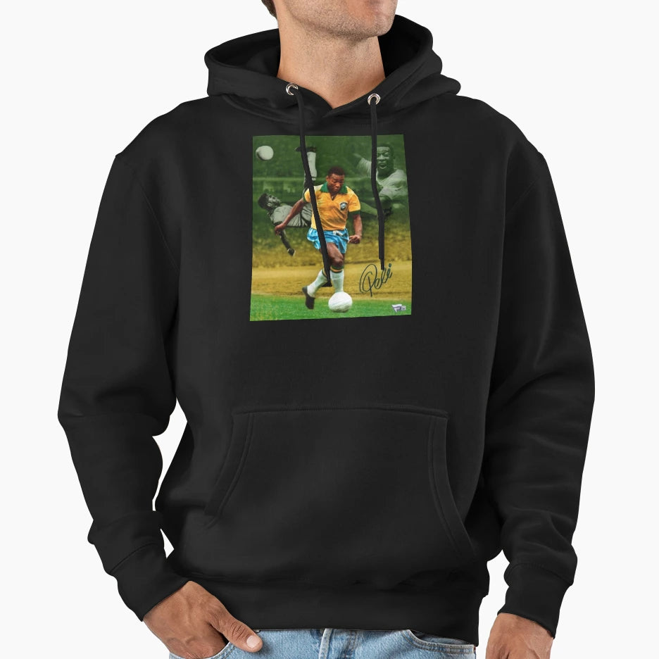 Pele Brazil Hoodie - Fun Novelty Design for Adults - T-Shirt, Sweatshirt, Hoodie