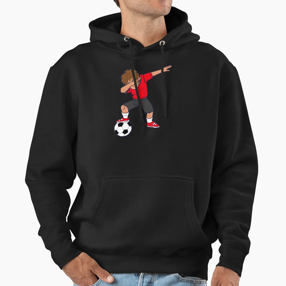 Soccer Player Dab Dabbing Soccer Gift Hoodie - Minimalist Print for Adults - T-Shirt, Sweatshirt, Hoodie
