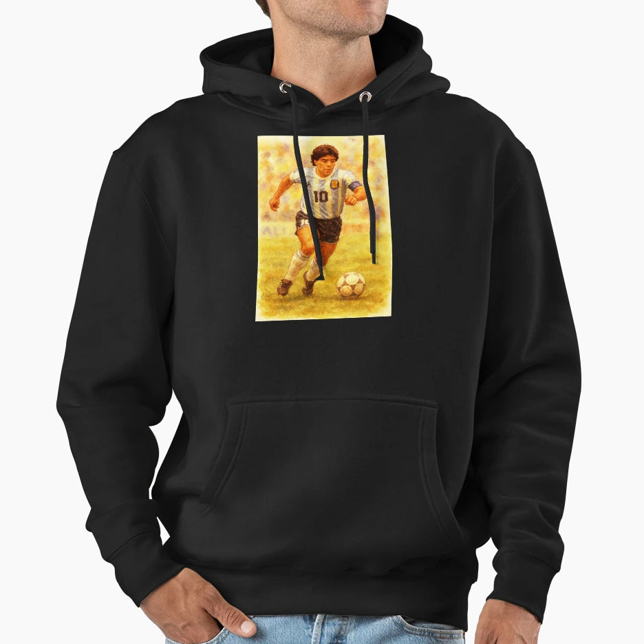Diego Maradona Football Legend Hoodie - Aesthetic Graphic for Adults - T-Shirt, Sweatshirt, Hoodie