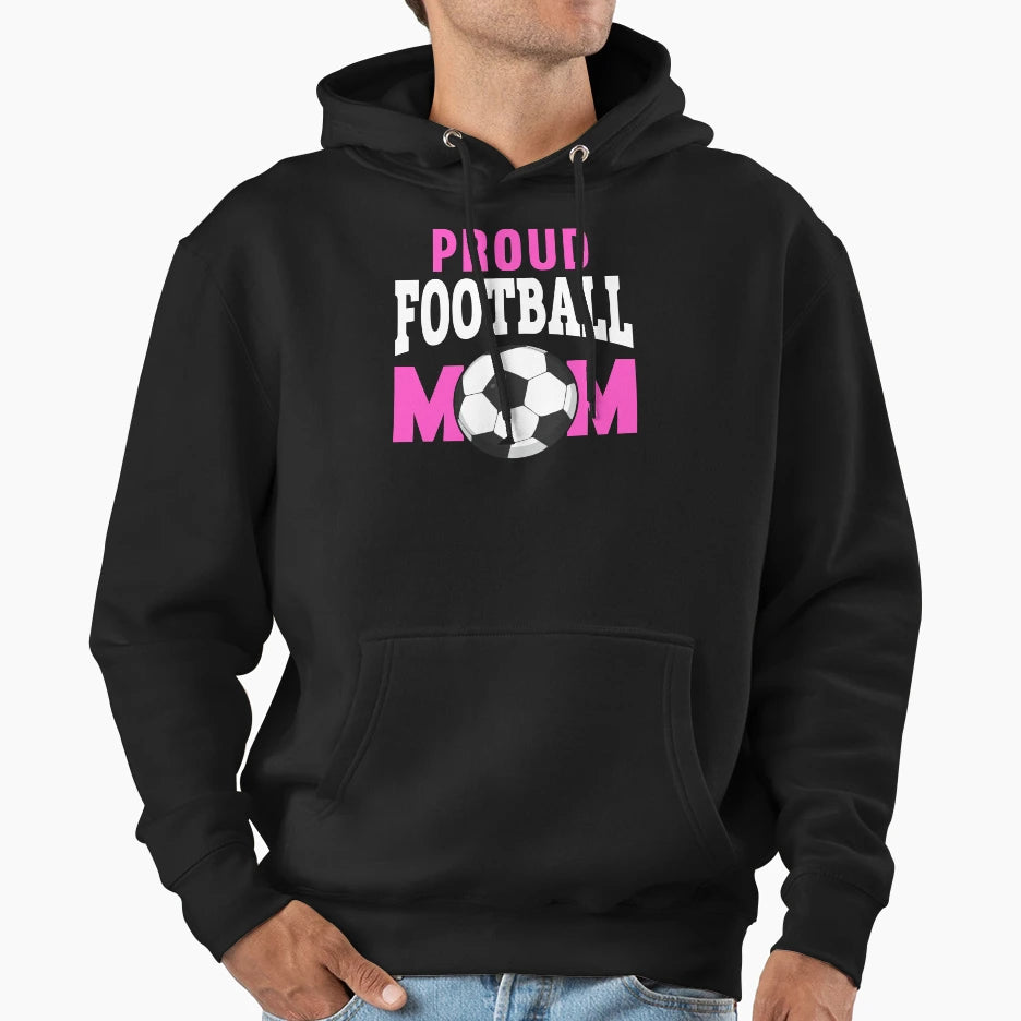Proud Football Mom T-Shirt - Graphic Print for Adults - T-Shirt, Sweatshirt, Hoodie