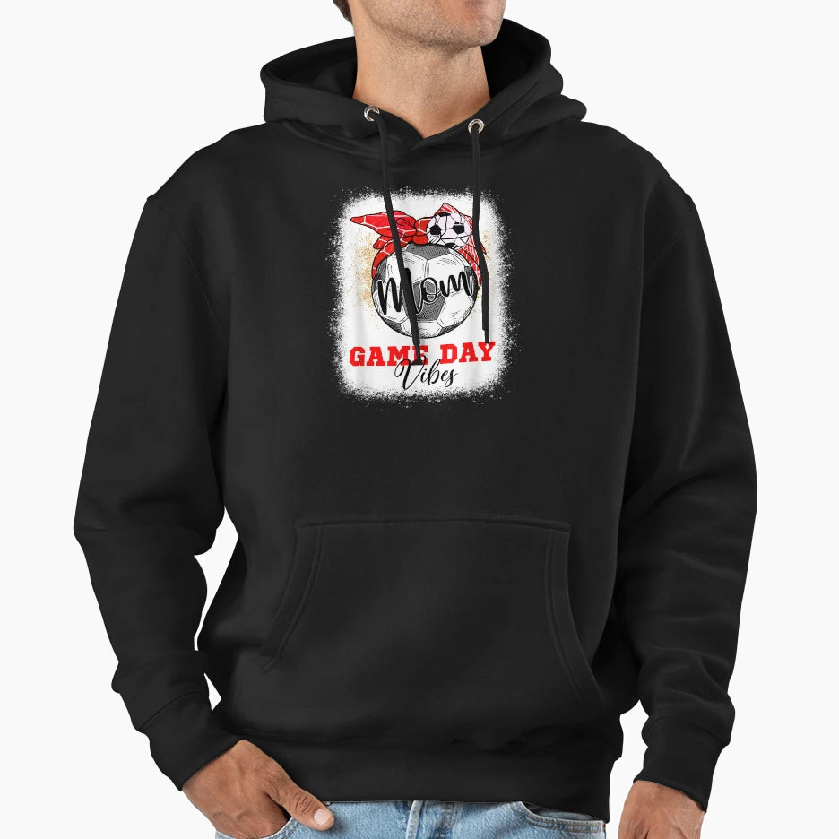 Soccer Mom Bleached Bun Mothers Day Hoodie - Unique Graphic for Adults - T-Shirt, Sweatshirt, Hoodie