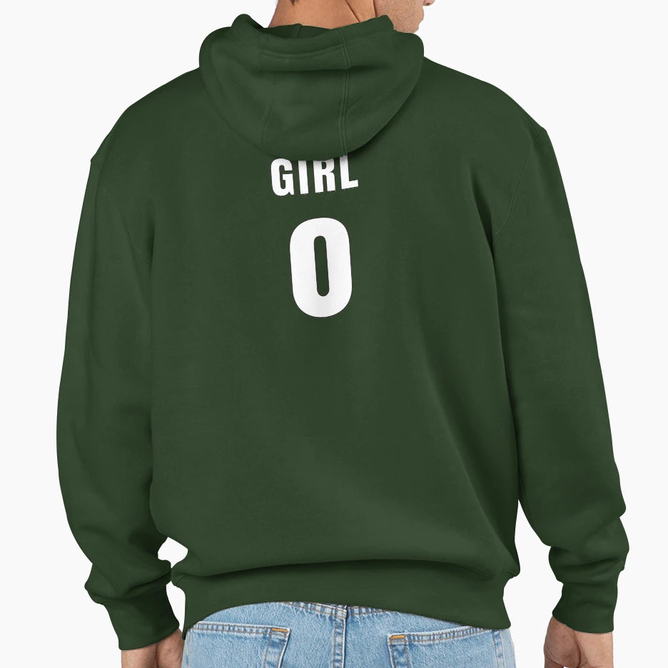 Number 0 Back Hoodie - Fun Novelty Design for Adults - T-Shirt, Sweatshirt, Hoodie