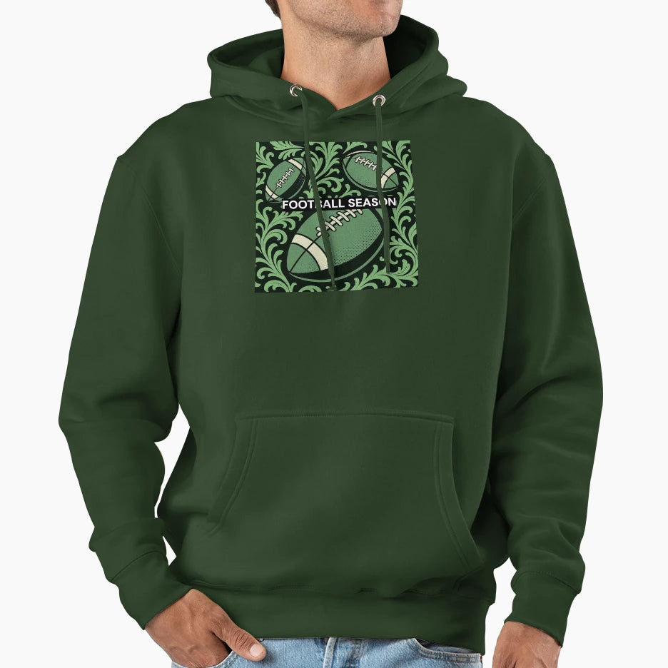 Football Season Baroque Hoodie - Aesthetic Graphic Unisex - T-Shirt, Sweatshirt, Hoodie