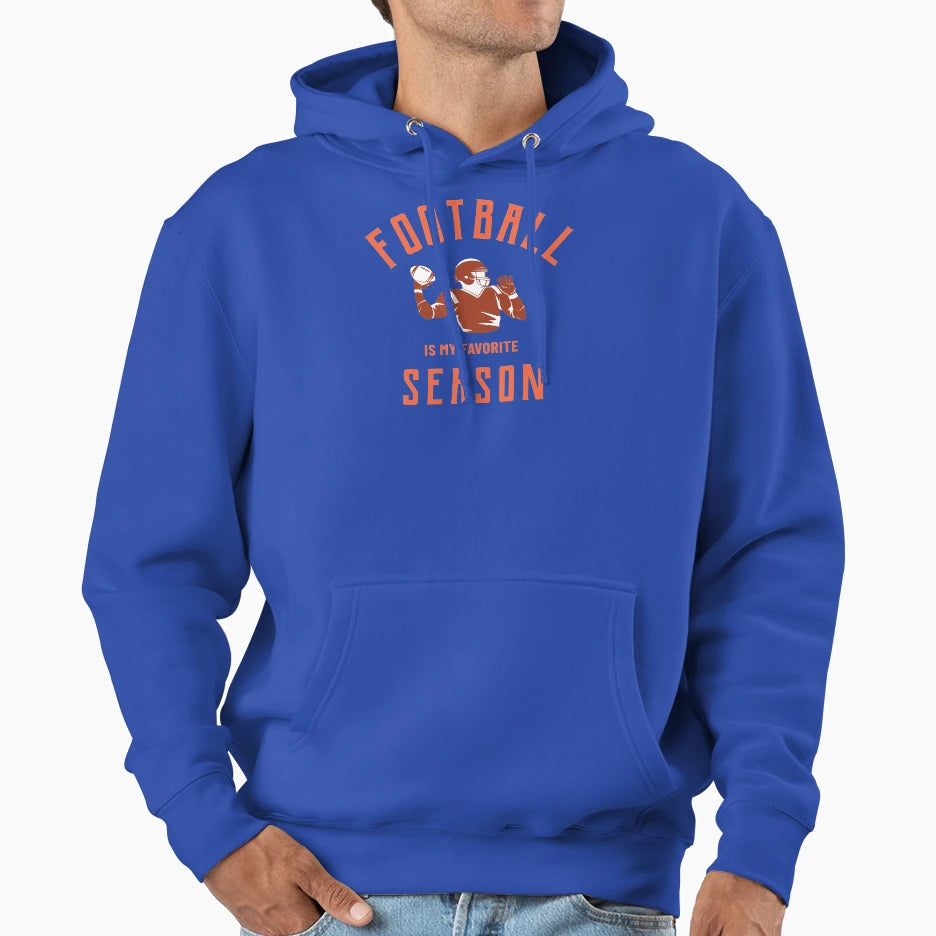 Football Is My Favorite Season Hoodie - Unique Graphic Unisex - T-Shirt, Sweatshirt, Hoodie