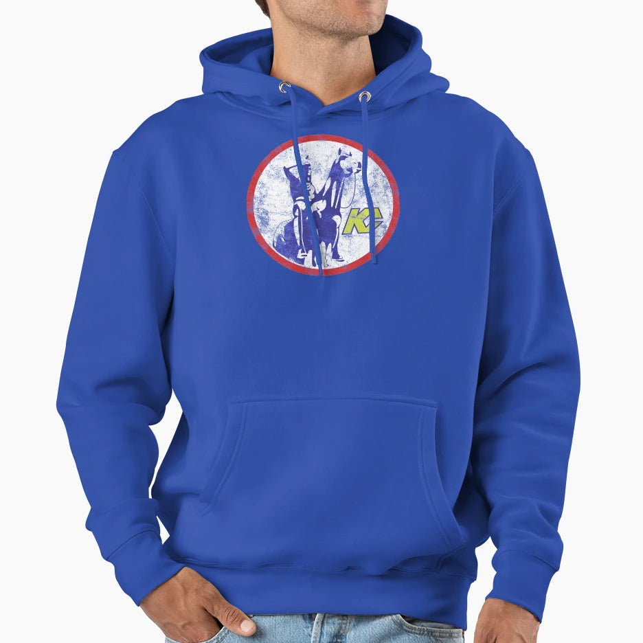 Kansas City Scouts Logo Weathered Hoodie - Trendy Graphic Unisex - T-Shirt, Sweatshirt, Hoodie