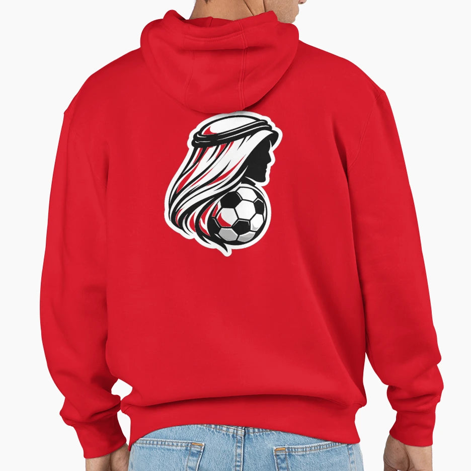 Desert Football Maiden Monochrome Soccer Hoodie - Trendy Graphic Men Women - T-Shirt, Sweatshirt, Hoodie