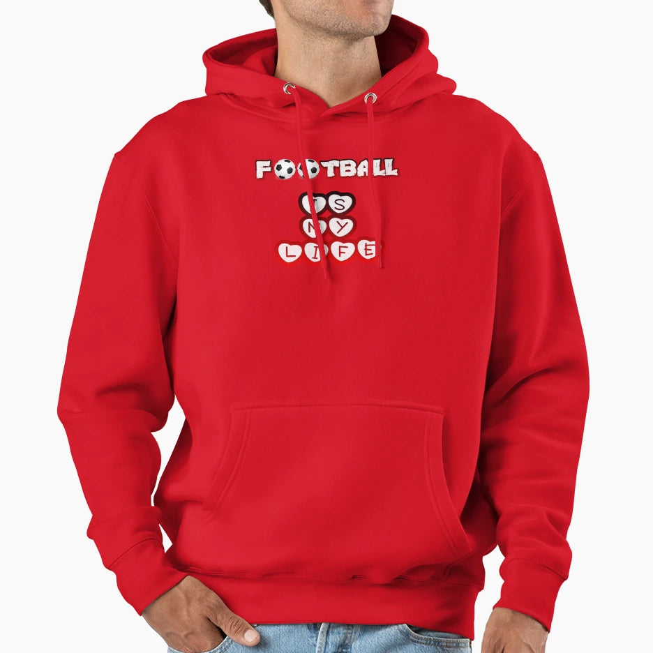 Football Is My Life Hoodie - Unique Graphic Unisex - T-Shirt, Sweatshirt, Hoodie