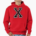 Big Varsity Letter X Hoodie - Fun Novelty Design for Adults - T-Shirt, Sweatshirt, Hoodie