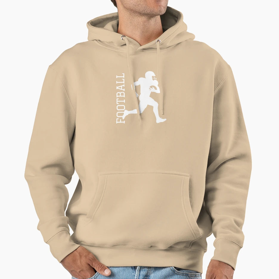 American Football Race Silhouette Football Hoodie - Trendy Graphic Unisex - T-Shirt, Sweatshirt, Hoodie