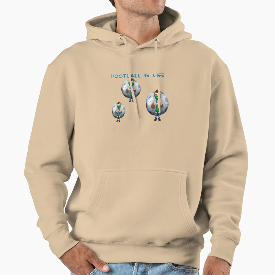 He Likes Football Hoodie - Streetwear Style Unisex - T-Shirt, Sweatshirt, Hoodie