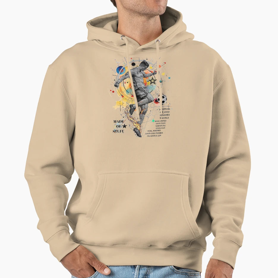 Cristiano Ronaldo Football Playmaker Hoodie - Trendy Graphic for Adults - T-Shirt, Sweatshirt, Hoodie