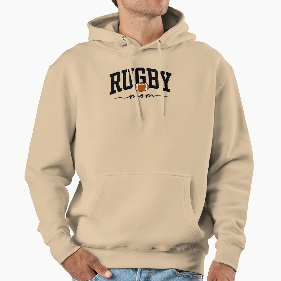 Rugby Mom Sports Mom Rugby Mama Hoodie - Casual Everyday Wear Unisex - T-Shirt, Sweatshirt, Hoodie