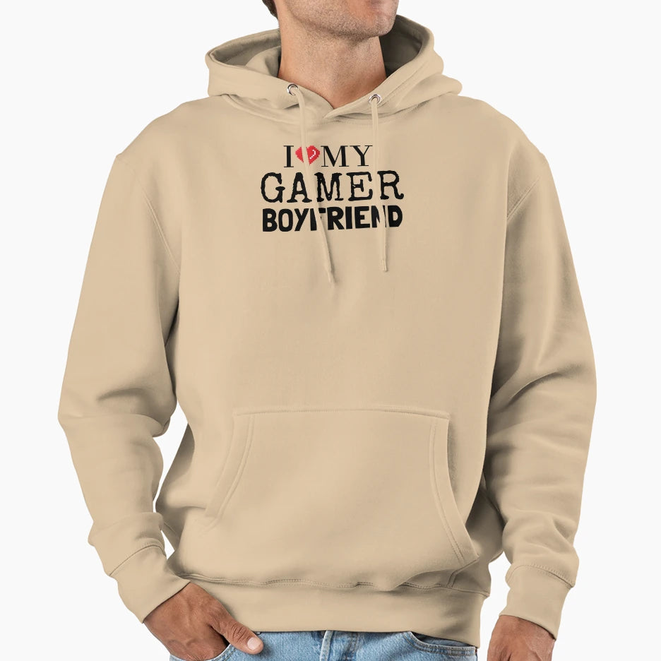I Love My Gamer Boyfriend Hoodie - Casual Everyday Wear Unisex - T-Shirt, Sweatshirt, Hoodie