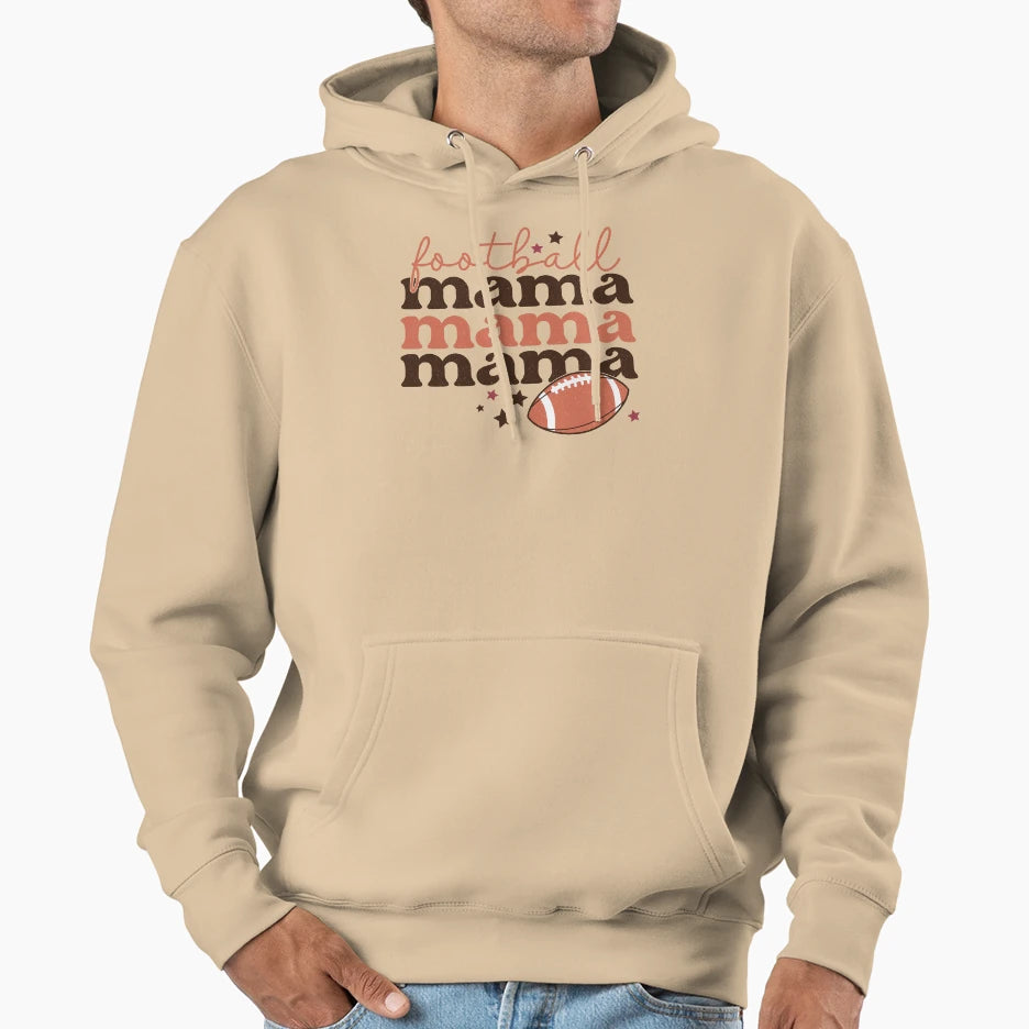 Football Mama Mama Mama Mothers Day Hoodie - Streetwear Style Unisex - T-Shirt, Sweatshirt, Hoodie