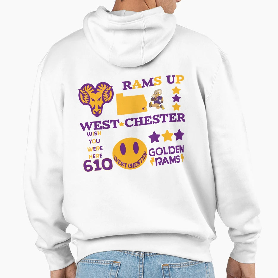 West Chester U Hoodie - Custom Art Print Men Women - T-Shirt, Sweatshirt, Hoodie