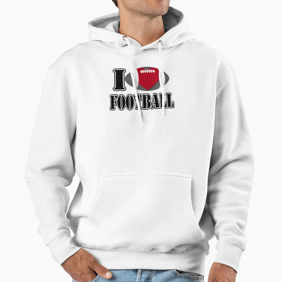 I Love Football T-Shirt - Fun Novelty Design for Adults - T-Shirt, Sweatshirt, Hoodie